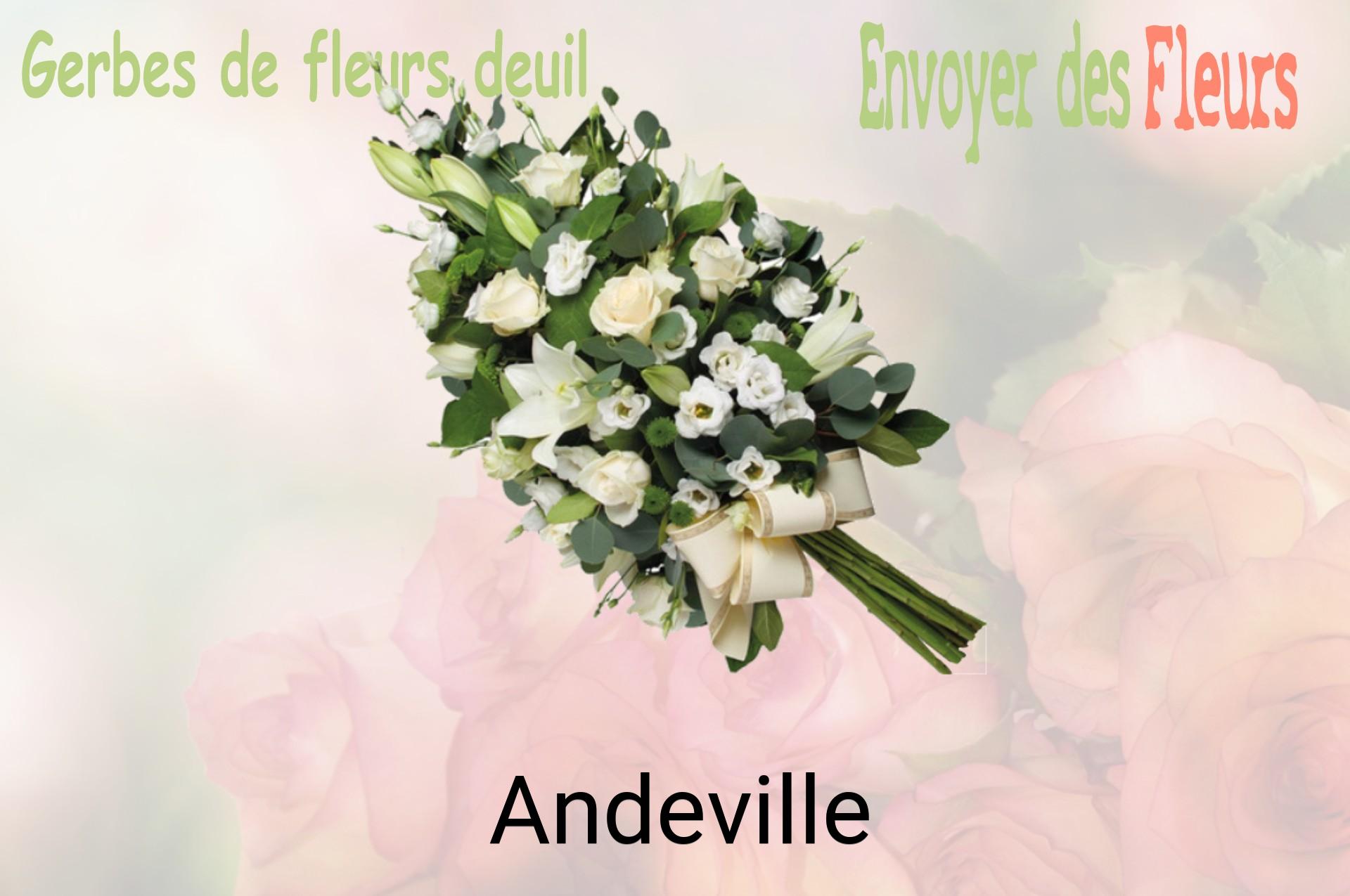 Gerbe de fleurs de deuil livrée à Andeville